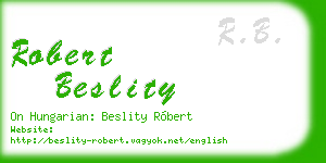 robert beslity business card