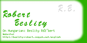 robert beslity business card
